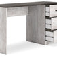 Shawburn - White / Dark Charcoal Gray - Home Office Desk