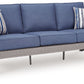 Half Moon Beach - Sofa With Cushion - Blue / Gray