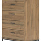 Deanlow - Honey - Five Drawer Chest