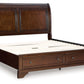 Trellington - Brown - King Sleigh Storage Bed