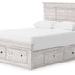 Makidern - Panel Storage Bed With 2 Under Bed Storage Units
