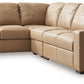 Bandon - Toffee - 3-Piece Sectional With Raf Loveseat - Leather Match