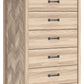 Battelle - Tan - Five Drawer Chest