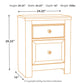 Paxberry - Whitewash - Two Drawer Night Stand