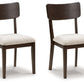 Mallenette - Merlot - Dining Upholstered Side Chair (Set of 2)