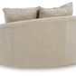 Steelwater Retreat - Oversized Swivel Accent Chair - Latte
