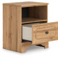 Aleaport - Warm Brown - One Drawer Night Stand
