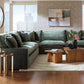 Carriage View - Jade - 3-Piece Sectional