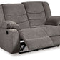 Tulen - Reclining Loveseat - Dark Gray