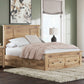 Makidern - Panel Storage Bed With 2 Under Bed Storage Units