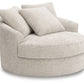 Cuddle Plush - Oversized Swivel Accent Chair - Arctic