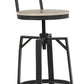 Karisslyn - Whitewash / Black - Swivel Barstool (Set of 2)