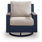 East Beach - Swivel Glider Chair With Cushion - Blue