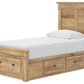 Makidern - Panel Storage Bed With 2 Under Bed Storage Units