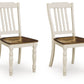 Wirloni - Dining Room Side Chair (Set of 2) - Antique White / Brown - Fraser Furniture & Mattresses