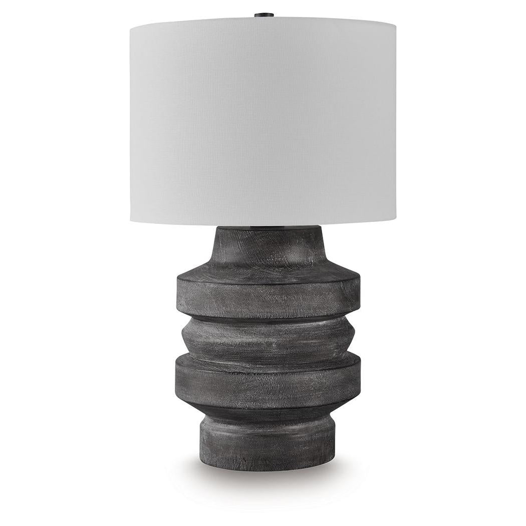 Wahida - Poly Table Lamp - Distressed Black