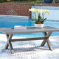 Half Moon Beach - Rectangular Cocktail Table - Gray