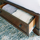 Trellington - Queen Sleigh Storage Bed - Brown