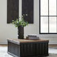 Rylandyn - Lift Top Cocktail Table - Black / Light Brown - Fraser Furniture & Mattresses