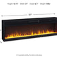 Entertainment - Black - Wide Fireplace Insert