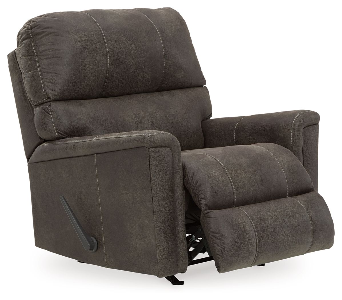 Navi - Rocker Recliner - Faux Leather - Smoke