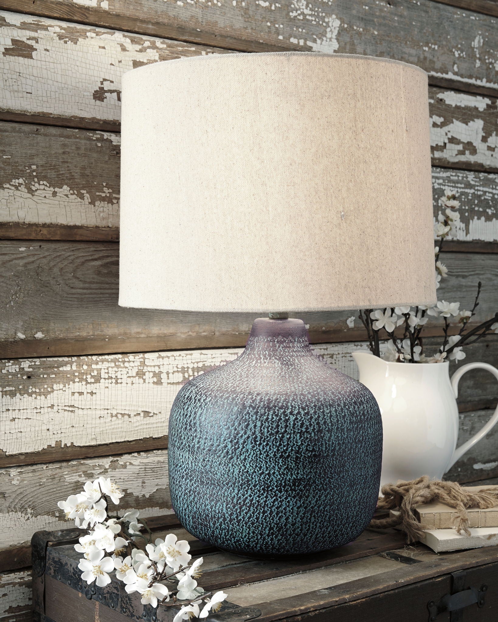 Malthace - Metal Table Lamp  - Patina - Fraser Furniture & Mattresses