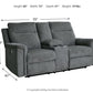 Barnsana - Gravel - Dbl Power Reclining Loveseat With Console - Fabric