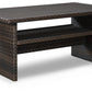 Easy Isle - RECT Multi-Use Table - Dark Brown / Beige