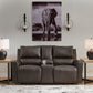 Boxmere - Dbl Power Reclining Loveseat with Console - Storm