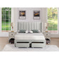 ADELLE UPHOLSTERED STORAGE BED - BIEGE