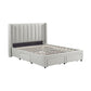 ADELLE UPHOLSTERED STORAGE BED - GREY/BEIGE