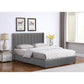 ADELLE UPHOLSTERED STORAGE BED - GREY/BEIGE