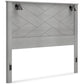 COTTONBURG PANEL BED WITH LIGHTS - GRAY