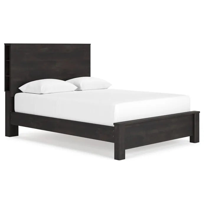 TORETTO PANEL BOOKCASE BED - CHARCOAL