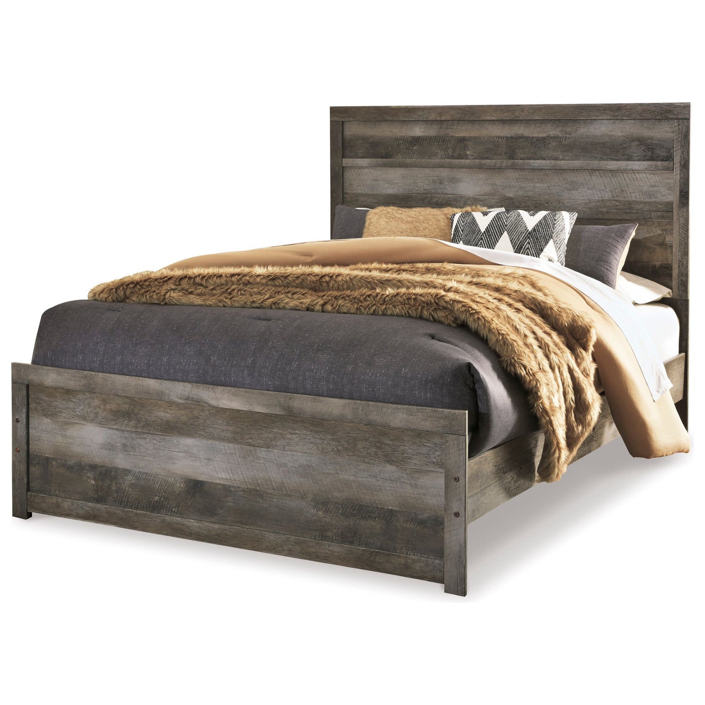 WYNNLOW PANEL BED - GRAY