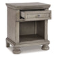 LETTNER NIGHT STAND - LIGHT GRAY