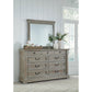 MORESHIRE DRESSER/MIRROR - BISQUE