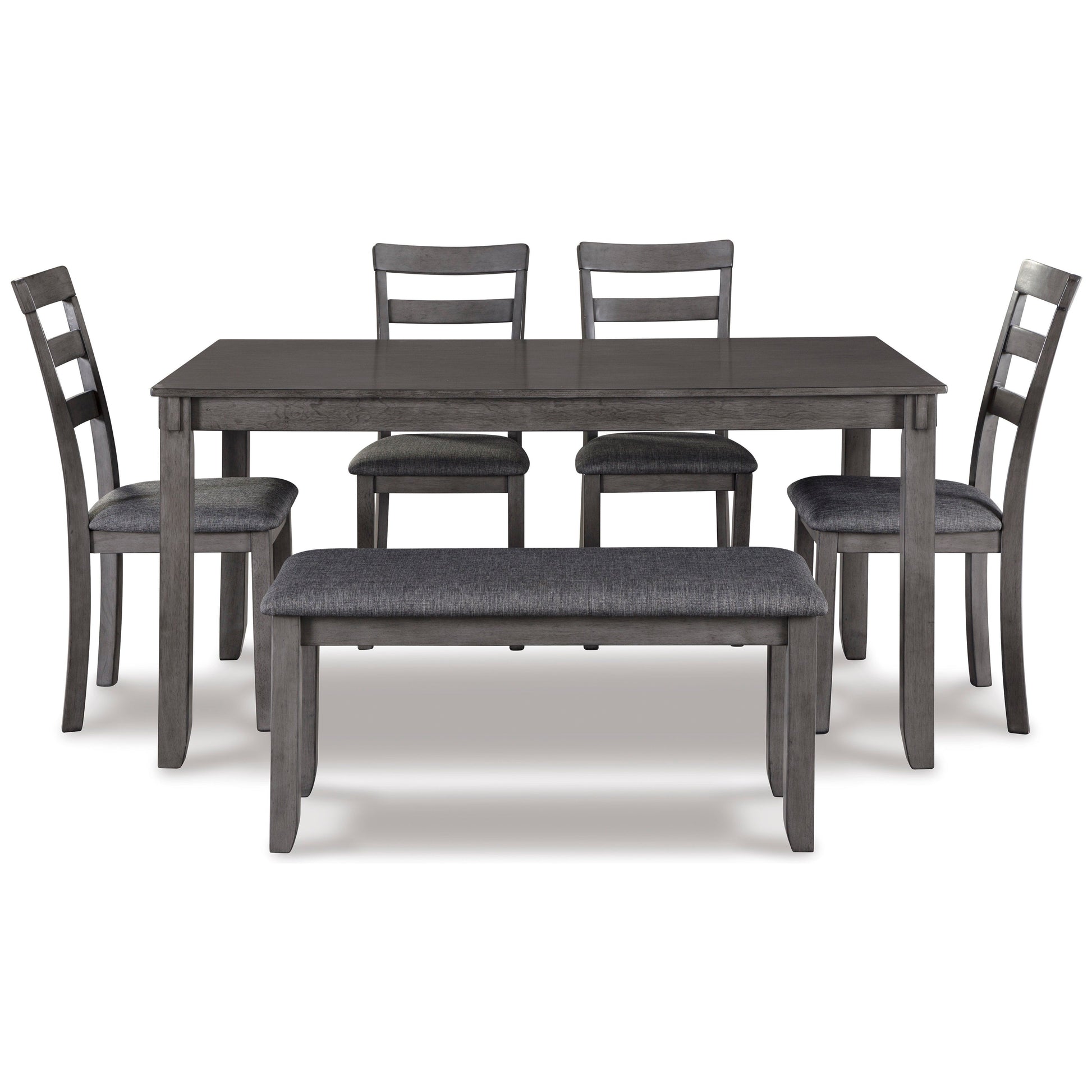 Fiona Dining set with 4 Collins Dining Chairs (Grey), Mid in Mod