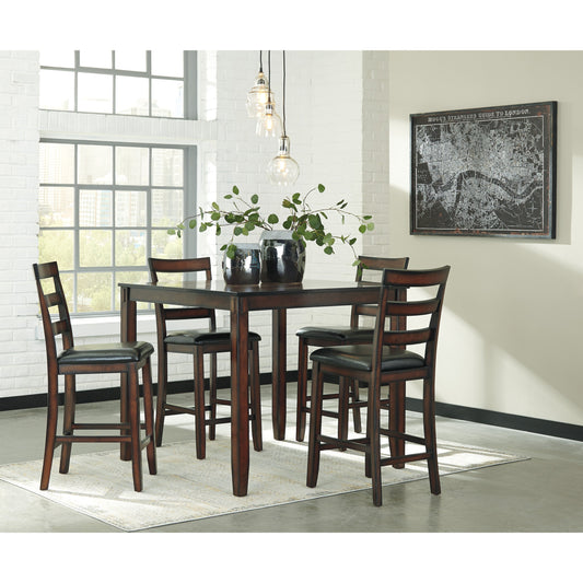 COVIAR DINING SET - TABLE & 4 CHAIRS - COUNTER HEIGHT