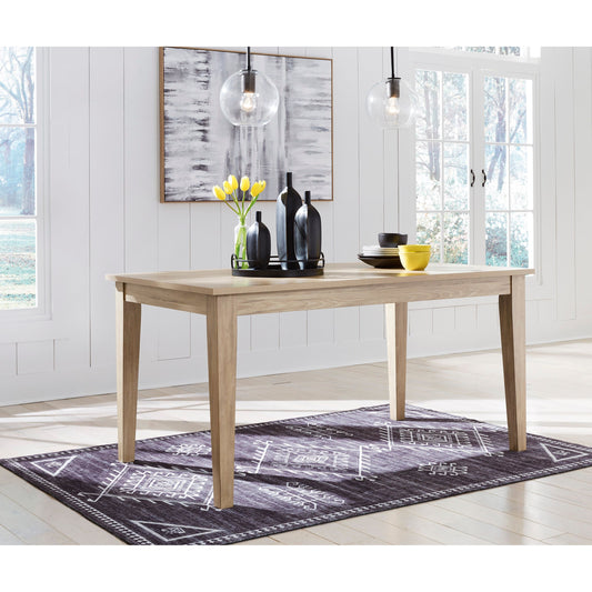 GLEANVILLE DINING TABLE -LIGHT BROWN