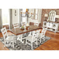 VALEBECK DINING SET - 6 CHAIRS & TABLE