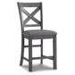 MYSHANNA COUNTER DINING CHAIR - GRAY