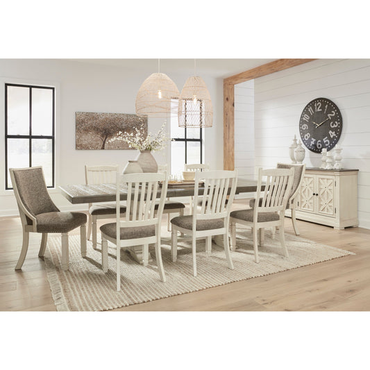 BOLANBURG EXTENSION DINING TABLE SET - TABLE, 6 CHAIRS & 2 ARM CHAIRS
