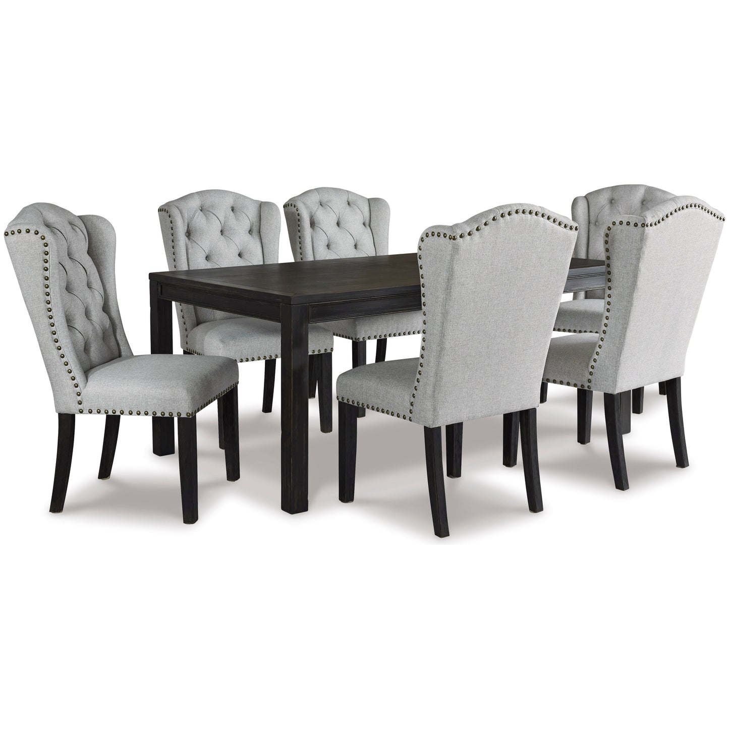 JEANETTE DINING SET - 6 CHAIRS & TABLE