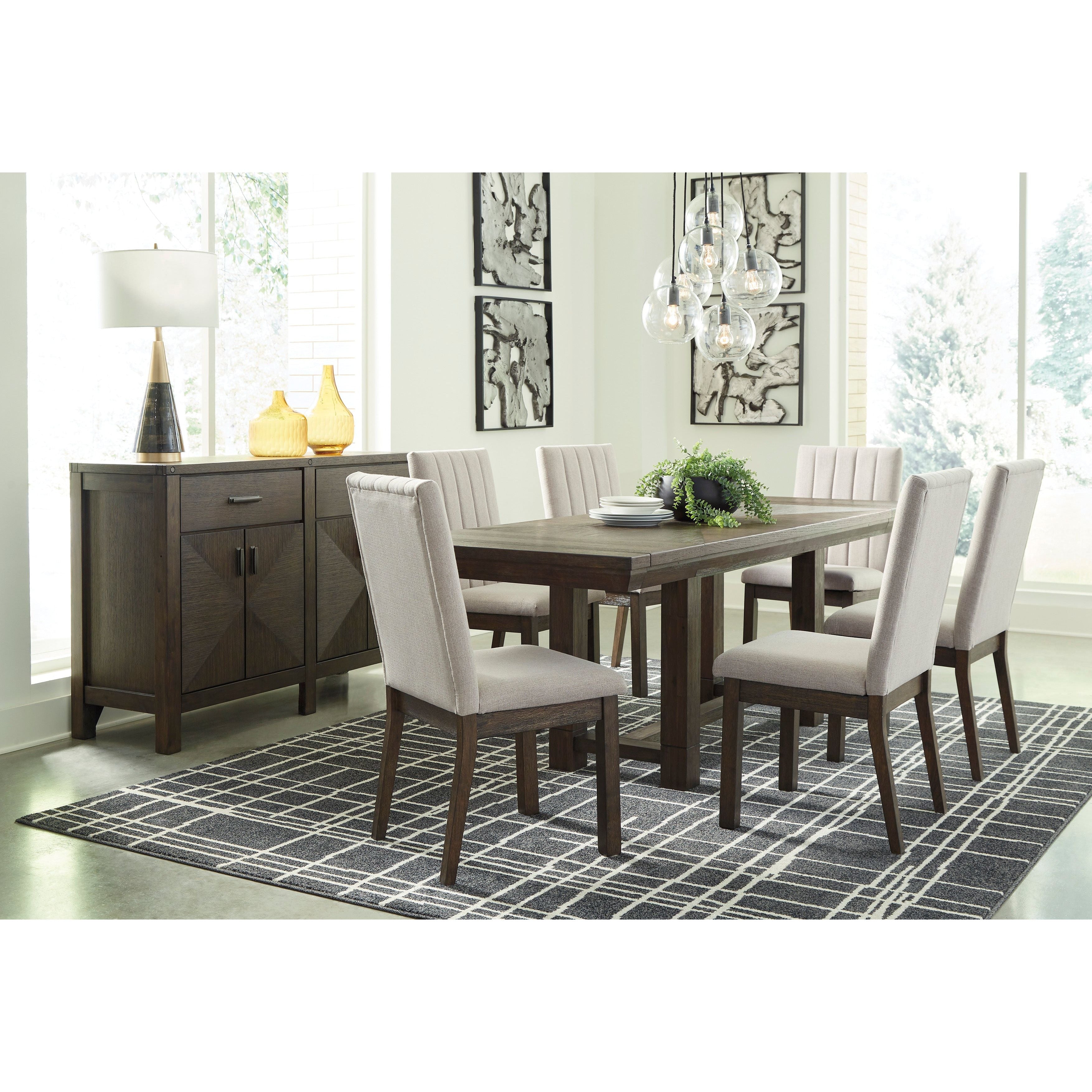 Dellbeck dining table on sale and 6 chairs