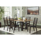 CHARTERTON DINING TABLE - TWO TONE BROWN