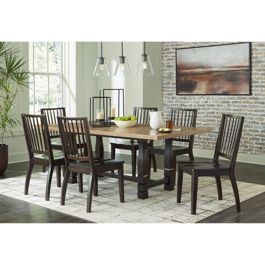 CHARTERTON DINING SET - 6 CHAIR & TABLE