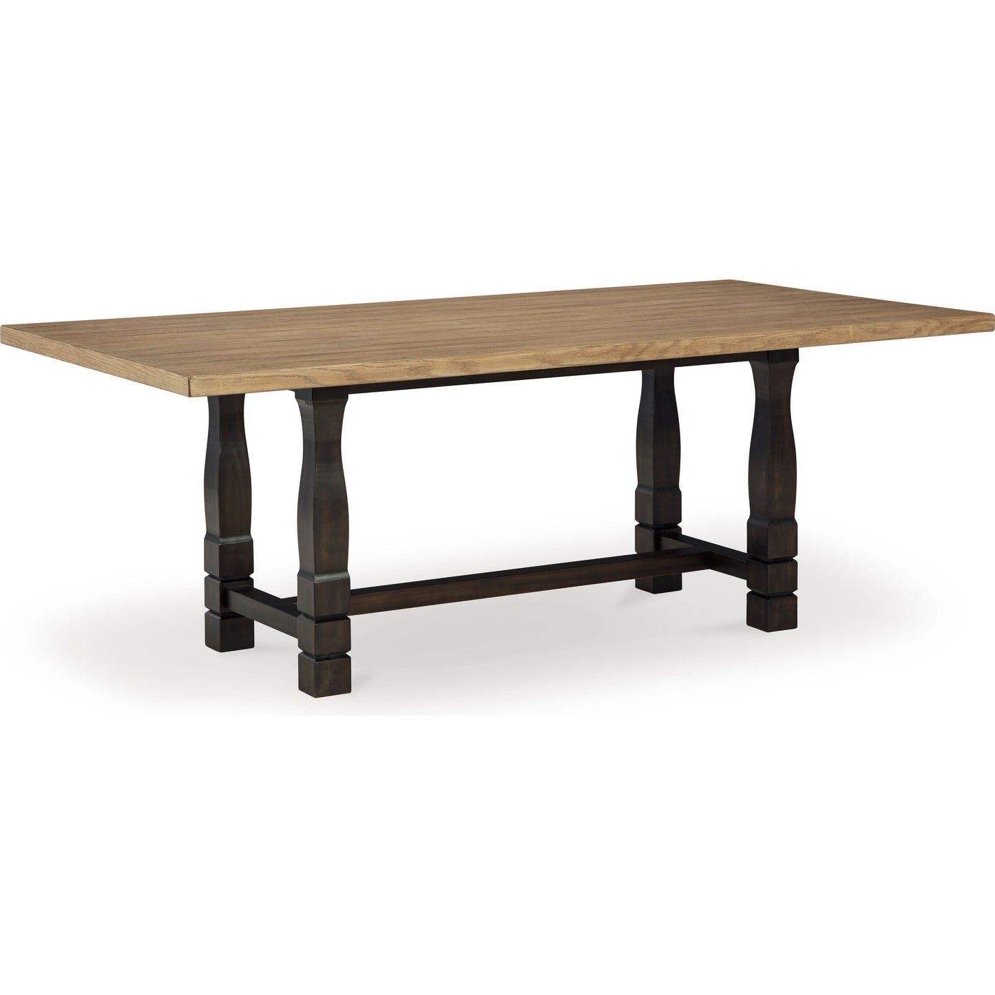 CHARTERTON DINING TABLE - TWO TONE BROWN