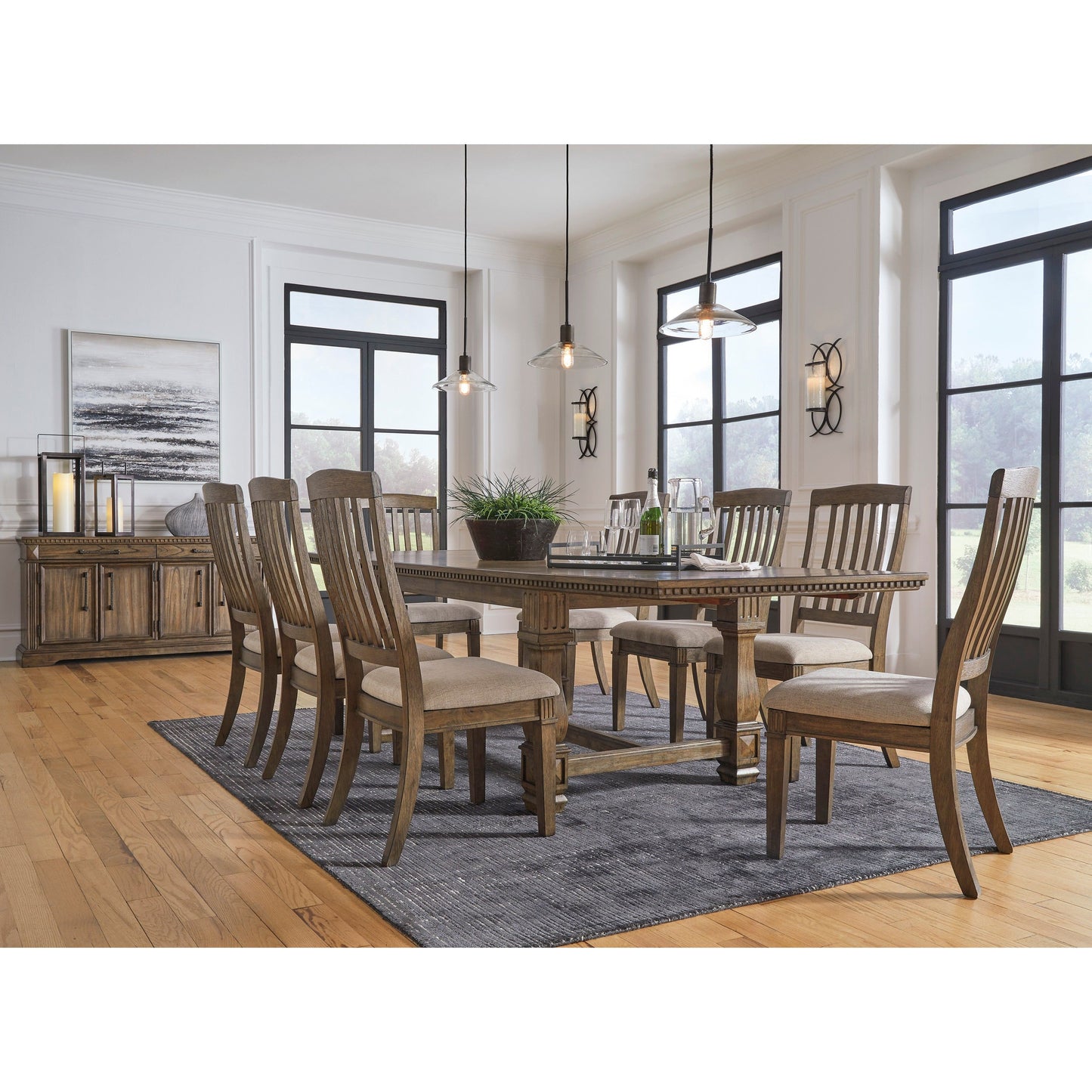 MARKENBURG EXTENSION DINING TABLE - BROWN