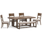 CABALYNN DINING SET - 4 CHAIRS, TABLE & BENCH